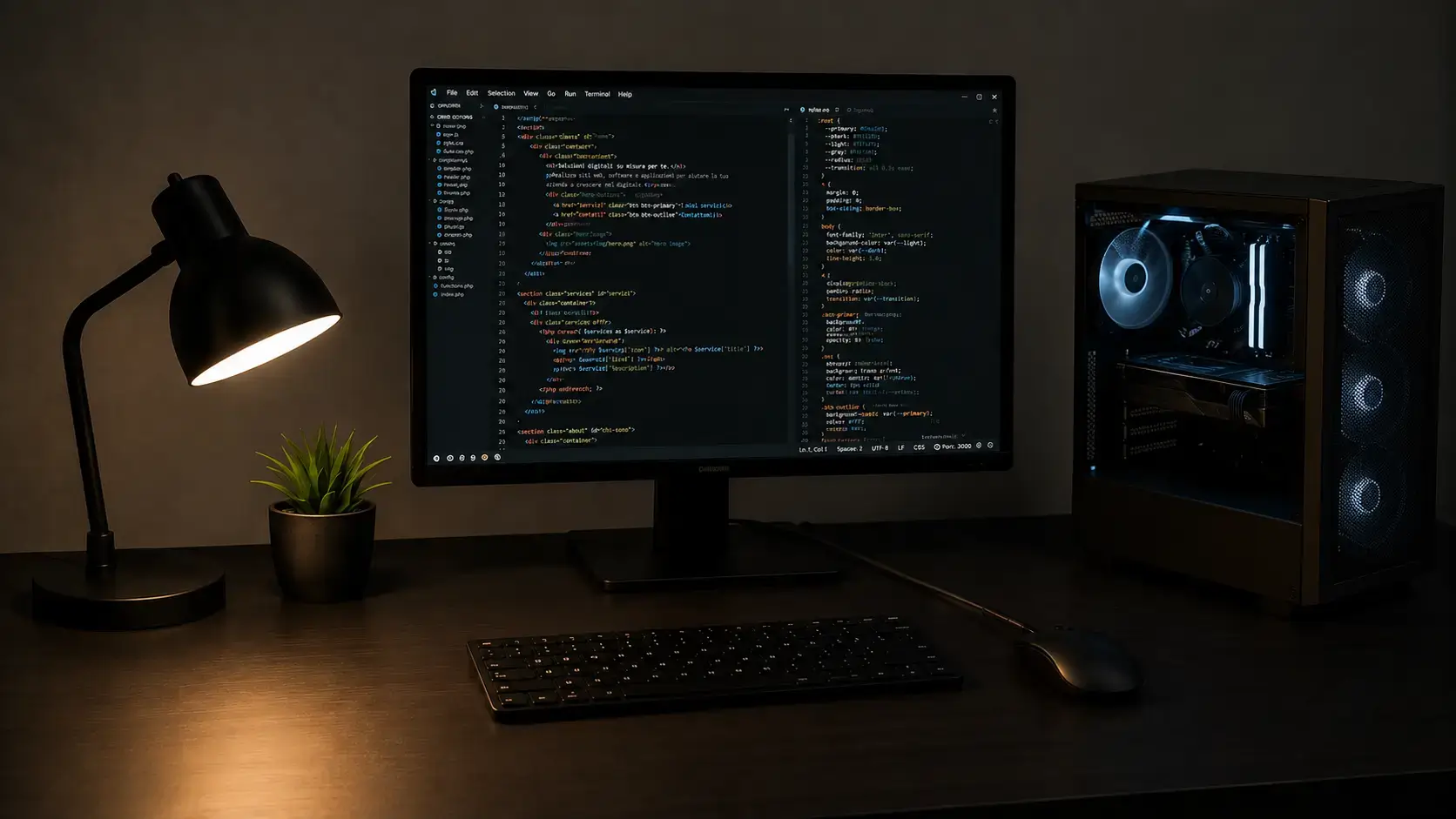 immagine computer su scrivania